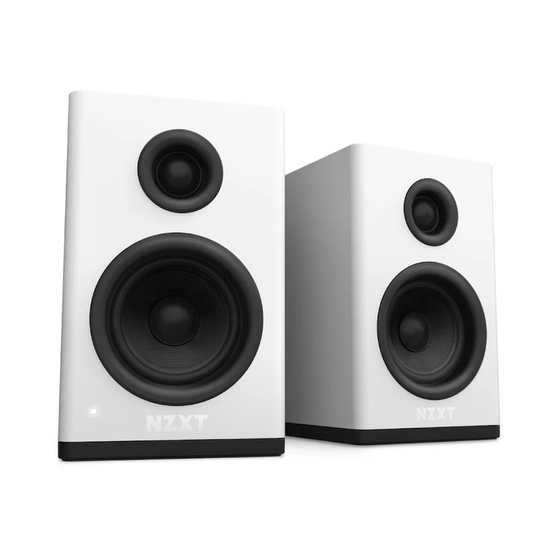 NZXT Relay 80 Watt Desktop PC Gaming Speakers - White - مكبر صوت